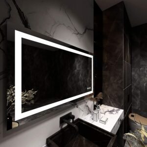 Rectangle Led Front Light Fog Free Bathroom Mirror