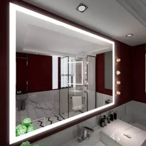 Elegant Backlit Defogger Cosmetic LED Light Bathroom Mirror