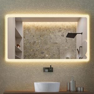 Back Lighted Rectangle Modern Style Led Bathroom Mirror