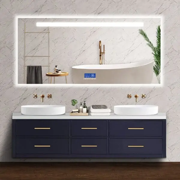 Backlit Smart Illuminated Bathroom Mirror With Touch Screen