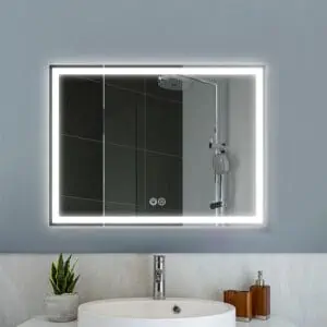 LED Light Rectangle Frameless Fog Free Bathroom Mirror