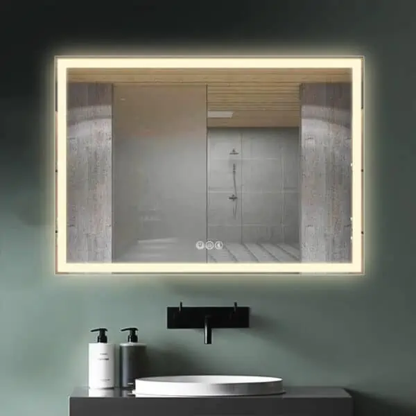 Backlit Wall Decorative Frameless Mirror With Led Lights