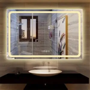 HE18-4A Rectangle Wall Mounted Led Front Light Intelligent Bathroom Mirror