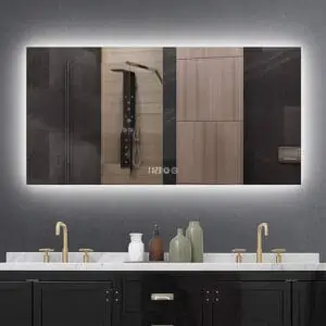 HE18-6B Back Light Defogger Three Color Temperature Bathroom Mirror