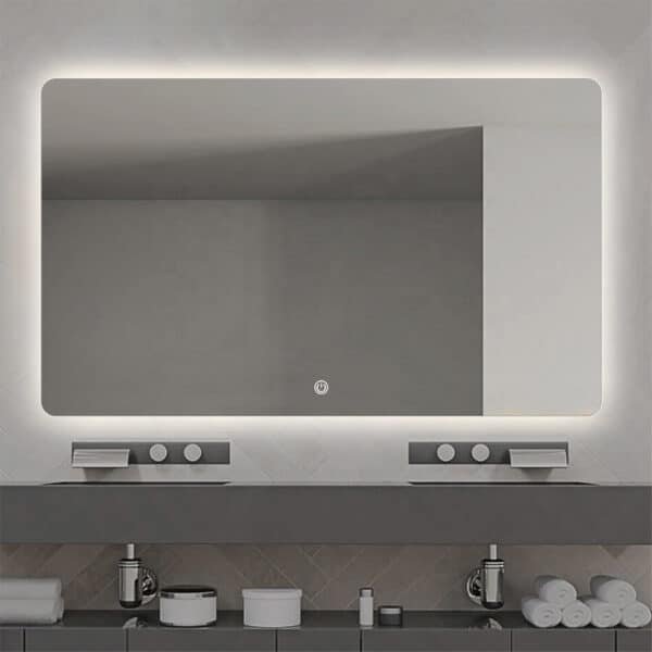 HE 18-8B Modern Luxury Led Back Light Anti-Fog Smart Touch Bathroom Mirror - Изображение 2
