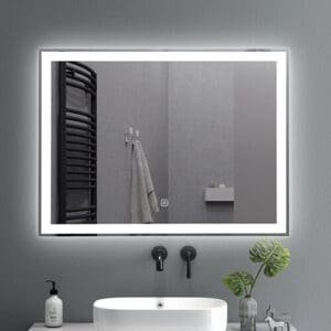 HE18-2B Wall Mounted 3000K-6000K Bathroom Light Up Illuminated Back Lighted Mirror