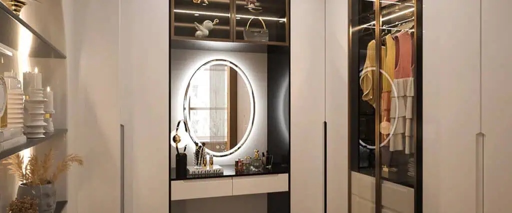 oval led mirror