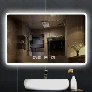 HE18-10B Frameless Wall Mounted Smart Anti Mist LED Light Up Anti Fog Bathroom Mirror