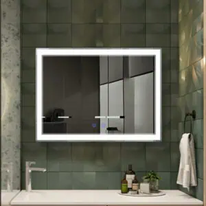 HE18-2A Rectangle Frontlit Smart Illuminated Bathroom LED Mirror With Lights