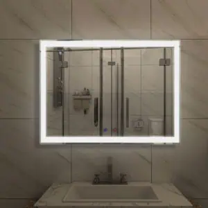 HE18-2A OEM/ODM Smart Illuminated Frontlit Anti Mist LED Up Antifog Bathroom Mirror