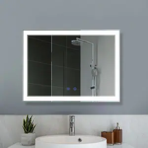 HE18-2A Rectangle Frontlit Smart Illuminated Bathroom LED Mirror With Lights