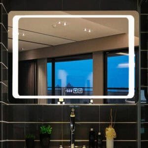 HE18-3A Rectangle Wall Mounted Illuminated Bathroom Smart 3 Color Light LED Mirror