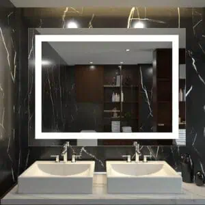 HE18-5A Wall Mounted Rectangle Rrontlit Anti Mist LED Bathroom Mirror Anti Fog LED Mirror