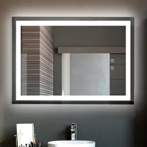 HE18-5B OEM/ODM Frameless Rectangle Backlit Rectangle Smart Bathroom LED Wall Mirror