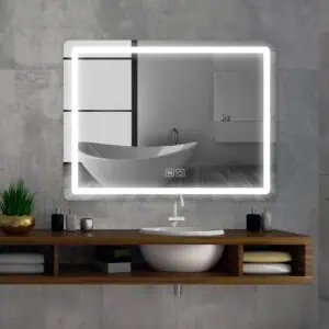 HE18-7A Rectangle Wall Mounted Illuminated Light Up Large Mirror With Lights