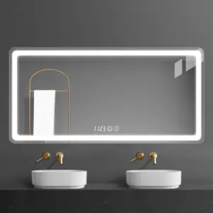 HE18-9A Touch Screen LED Bedroom Bathroom Illuminated Wall Mirror With Lights