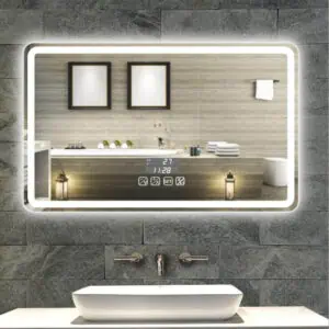 HE18-9B Bathroom Rectangle Frameless Backlit Illuminated LED Mirror With Lights For Wall