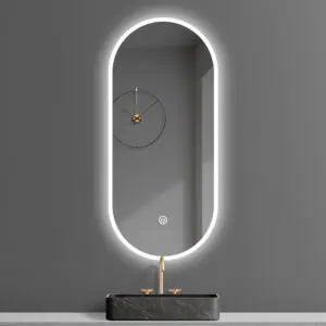 HE20-2B Capsule Shape Large Backlit Smart Bathroom LED Long Mirror With Light