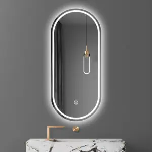 HE20-4B Frameless Smart Wall Mounted Bathroom Capsule Backlit Light Up Wall Mirror