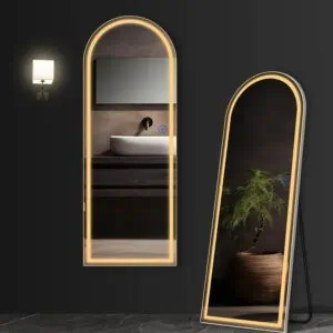 HE21-1 Arched Design Touch Screen Bluetooth Smart LED Full Length Mirror With Lights