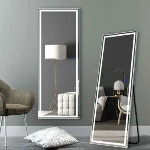 HE21-4 Smart Rectangle 3000K-6000K Touch Screen Frameless LED Full Length Mirror