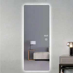 HE21-8 Smart Frameless Touch Screen Rectangle Backlit LED Full Body Mirror with Lights