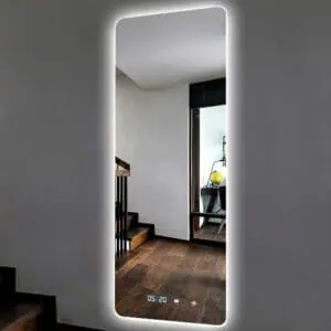 HE21-8 Smart Frameless Touch Screen Rectangle Backlit LED Full Body Mirror with Lights