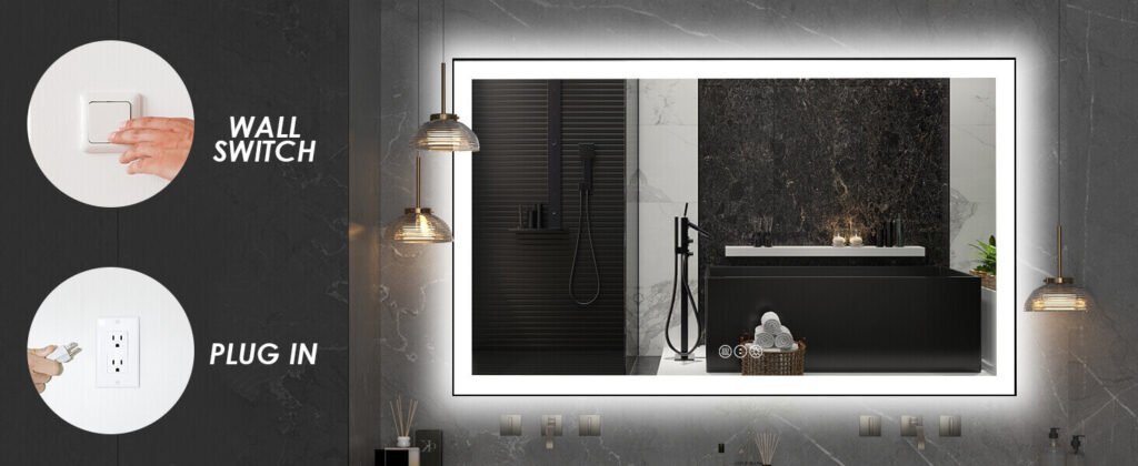 backlit led mirror