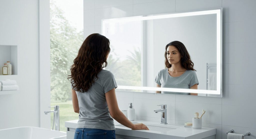 how big should a mirror be on a wall
