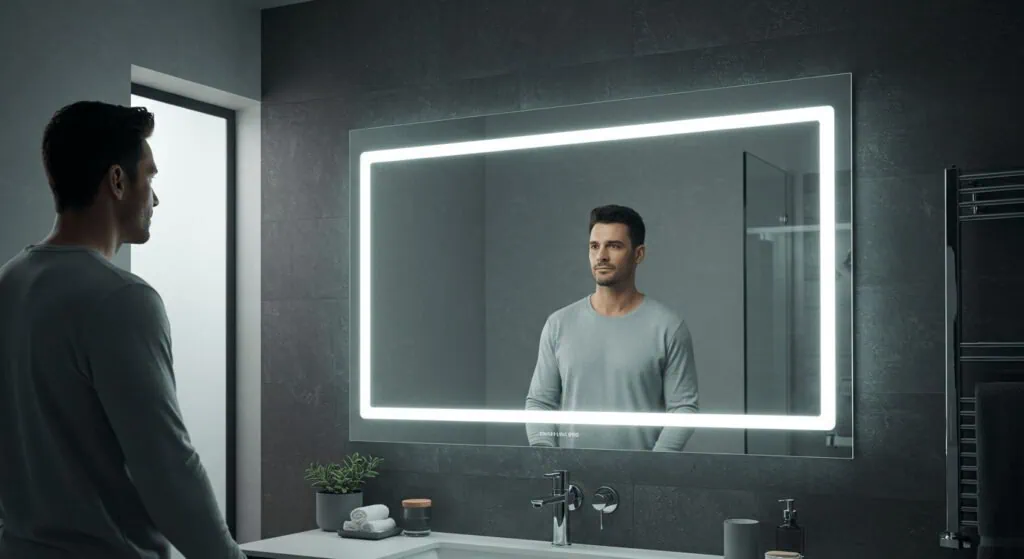 Install LED Bathroom Mirror